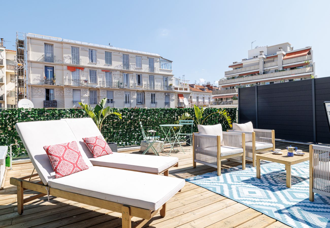 Appartement à Nice - Grande Terrasse Plein Ciel - 2 Pièces